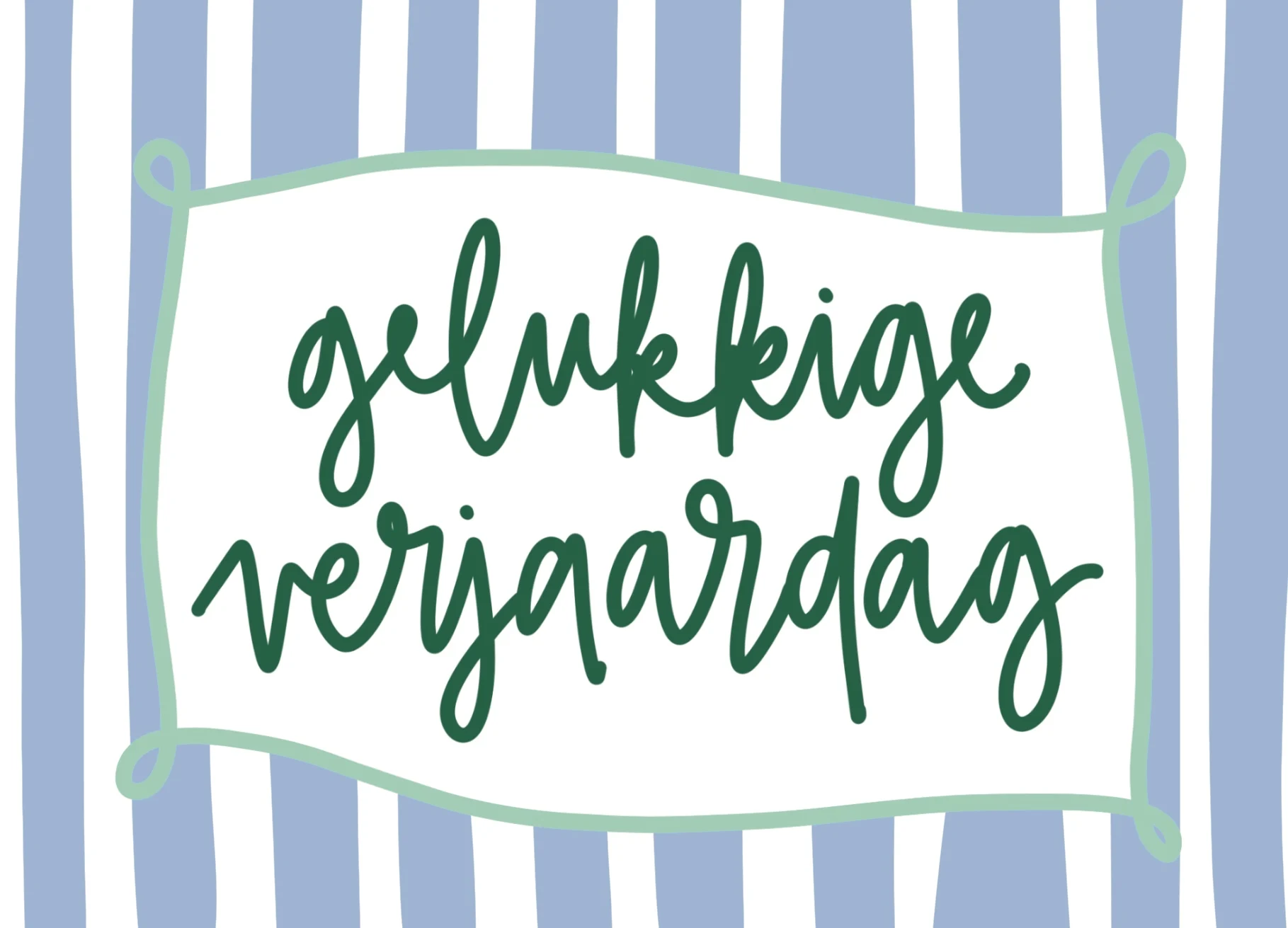 Striped - Gelukkige verjaardag - Blauw